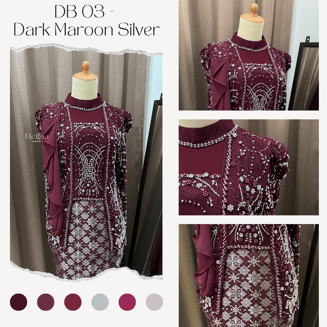 DB 03 Dark Maroon Silver